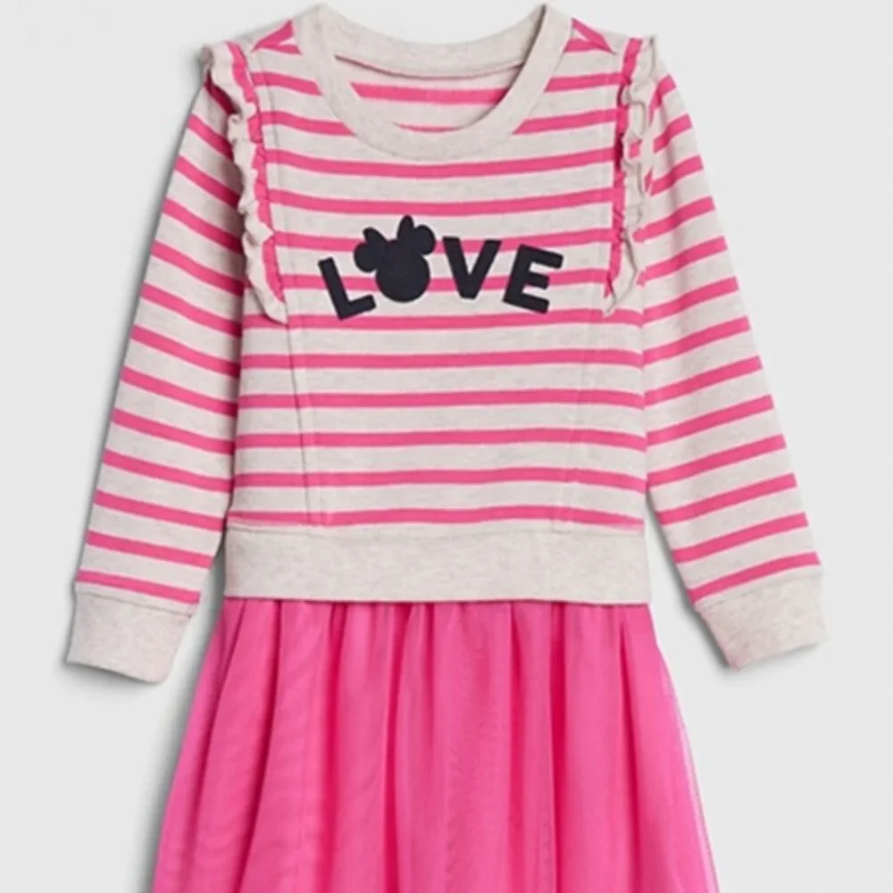 babyGap x Disney Girls Size 5 Minnie Mouse Mix-Media Dress